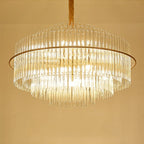 Modern European Round K9 Crystal Chandelier Ceiling Light for Living and Dining Room