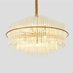 Modern European Round K9 Crystal Chandelier Ceiling Light for Living and Dining Room