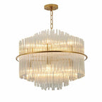 Modern European Round K9 Crystal Chandelier Ceiling Light for Living and Dining Room