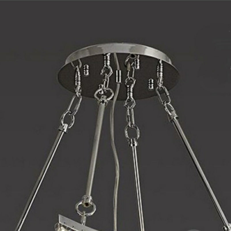 Extra Large Foyer Vertical Layers K9 Crystal Chandelier Chrome Ceiling Lighting for Staircase Entryway Decor