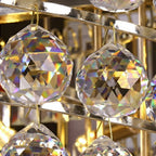 Golden Era Grand Cascade Clear Crystal Chandelier for High-Ceiling