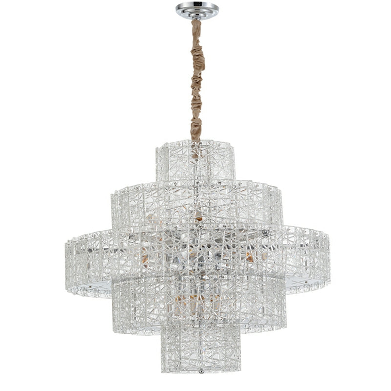 Modern Luxury Living Room Chandelier Large Round Ceiling Lighting for Foyer Entryway Decor