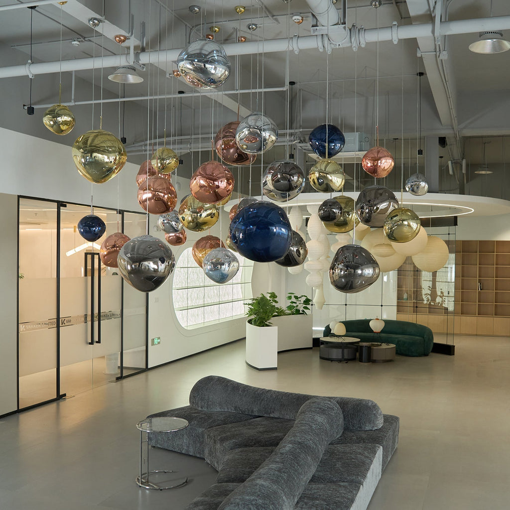 Multi Lava Round Chandelier
