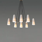 Modern Style Round Cone Glass Chandelier for Bedroom / living Room / dining Room