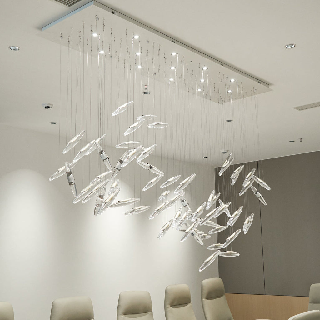 Moonlight Whispers Crystal Spiral Chandelier