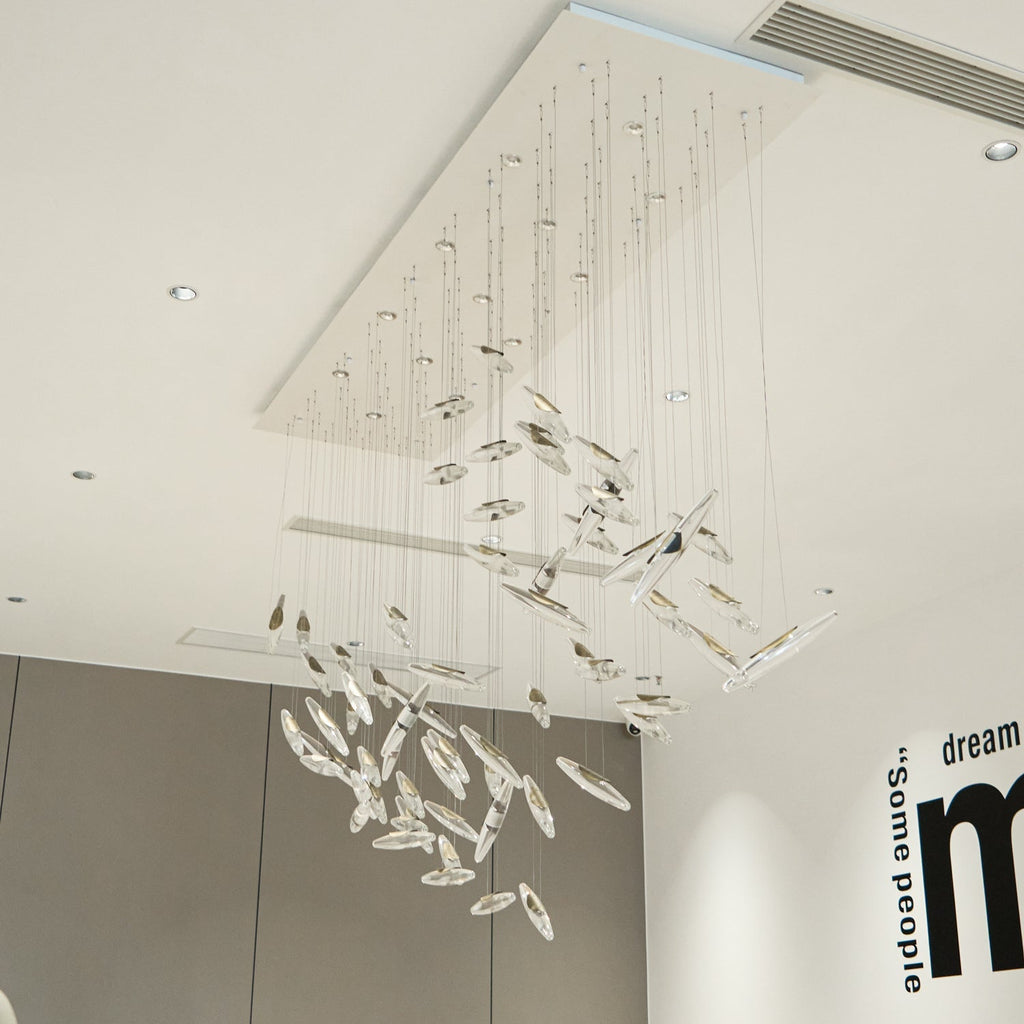 Moonlight Whispers Crystal Spiral Chandelier