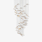 Modern Crystal Whispers LED Floating Light Artistic Chandelier for Hall
