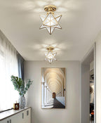 Brass Star Ceiling Light 7.9 Inch