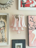 Vintage Murano Pink Wall Lights