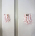 Vintage Murano Pink Wall Lights