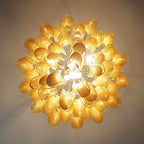 Vintage Caramels Glass Murano Petals Chandelier
