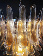 Murano Amber Glass Petals Chandelier