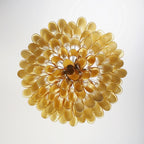 Murano Caramel Glass Petal Chandelier