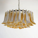Murano Caramel Glass Petal Chandelier