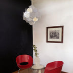 Murano Glass White Disks Chandelier 36