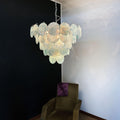 Murano Glass Blue Disks Chandelier