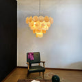Murano Glass Gold Disks Chandelier