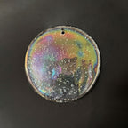 Murano Glass Iridescent Disks Chandelier