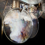 Murano Glass Iridescent Disks Chandelier