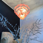 Murano Glass Pink Disks Chandelier 27.6-Inch