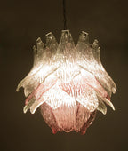 Vintage Murano Transparent Amethyst Glass Chandelier