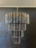 Murano Glass Chandelier – 78 Tubes – Smoked