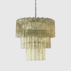 Murano Honey Glass Tube Chandelier