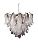 Murano Chandelier – Rondini – 57 Glass Leaves – Transparent