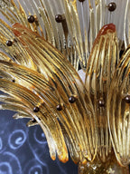 Murano Palmette Amber Chandelier