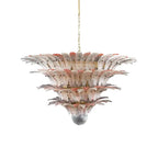 Murano Palmette Pink Trasparent Chandelier