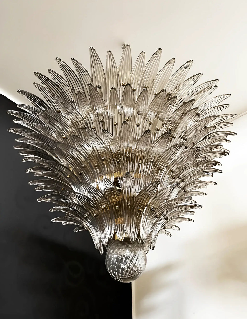 Murano Palmette Smoked Chandelier