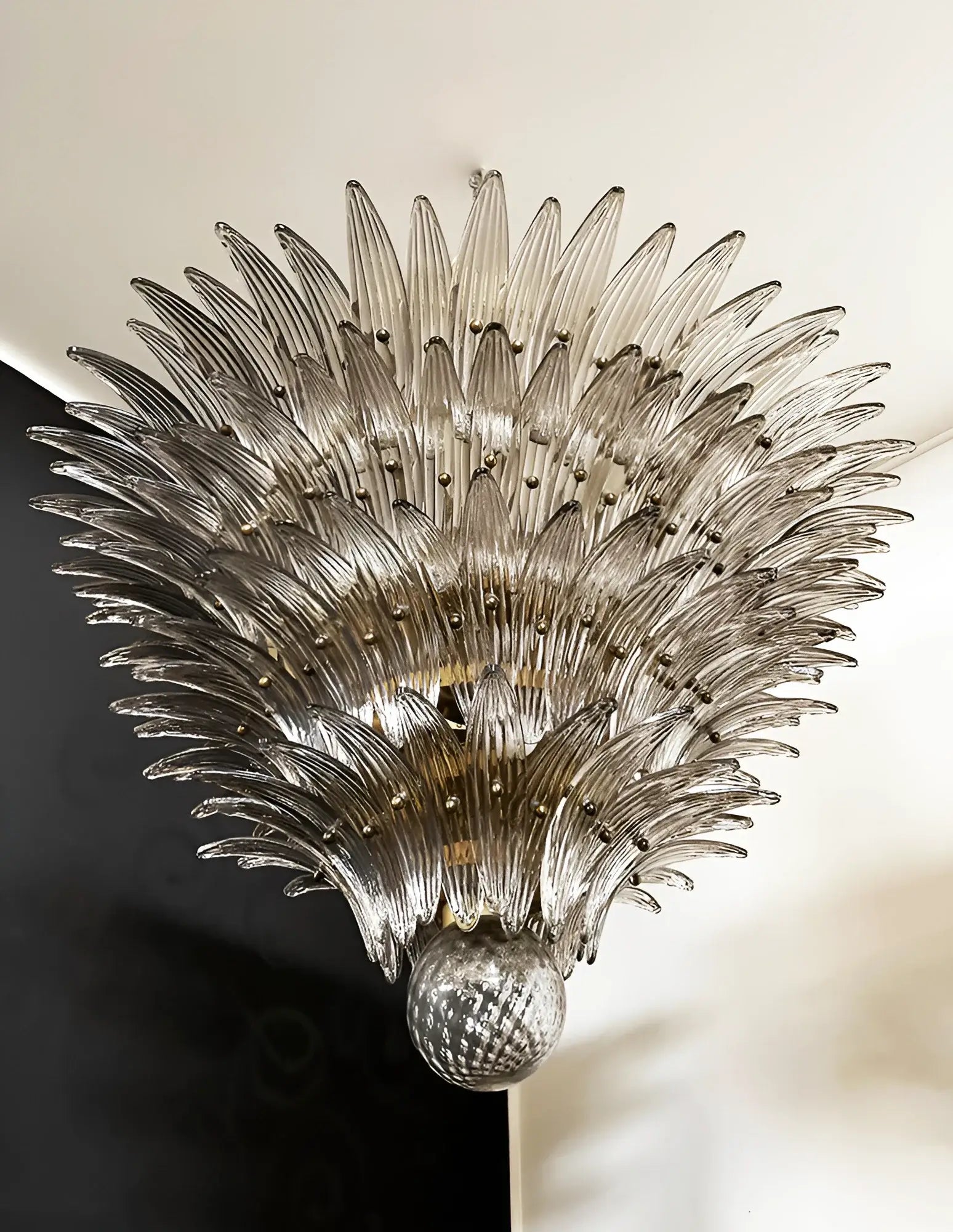 Murano Palmette Smoked Chandelier