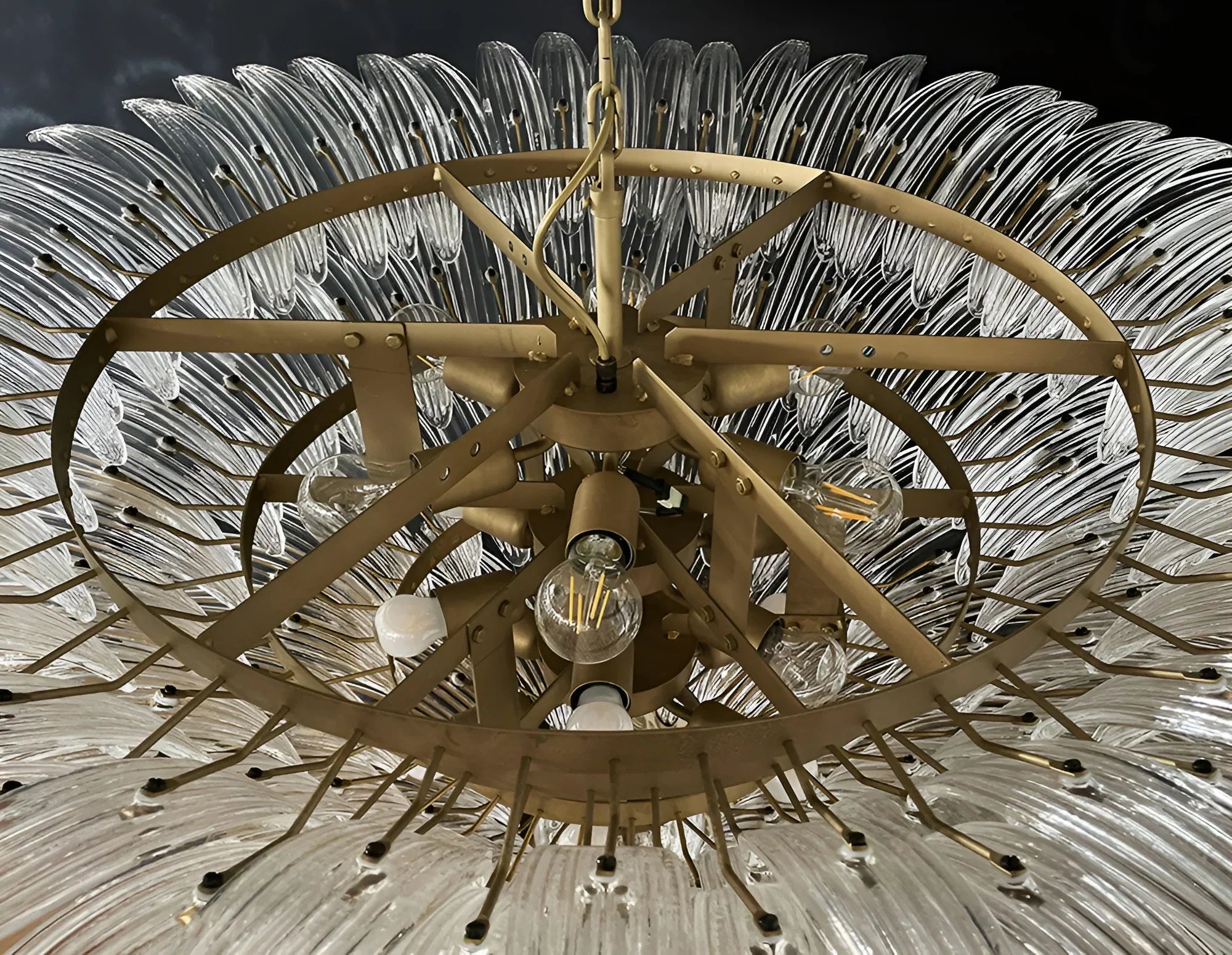 Murano Palmette Transparent Chandelier