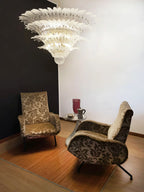 Murano Palmette Transparent Chandelier