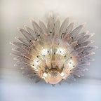 Murano Palmette Pink Chandelier