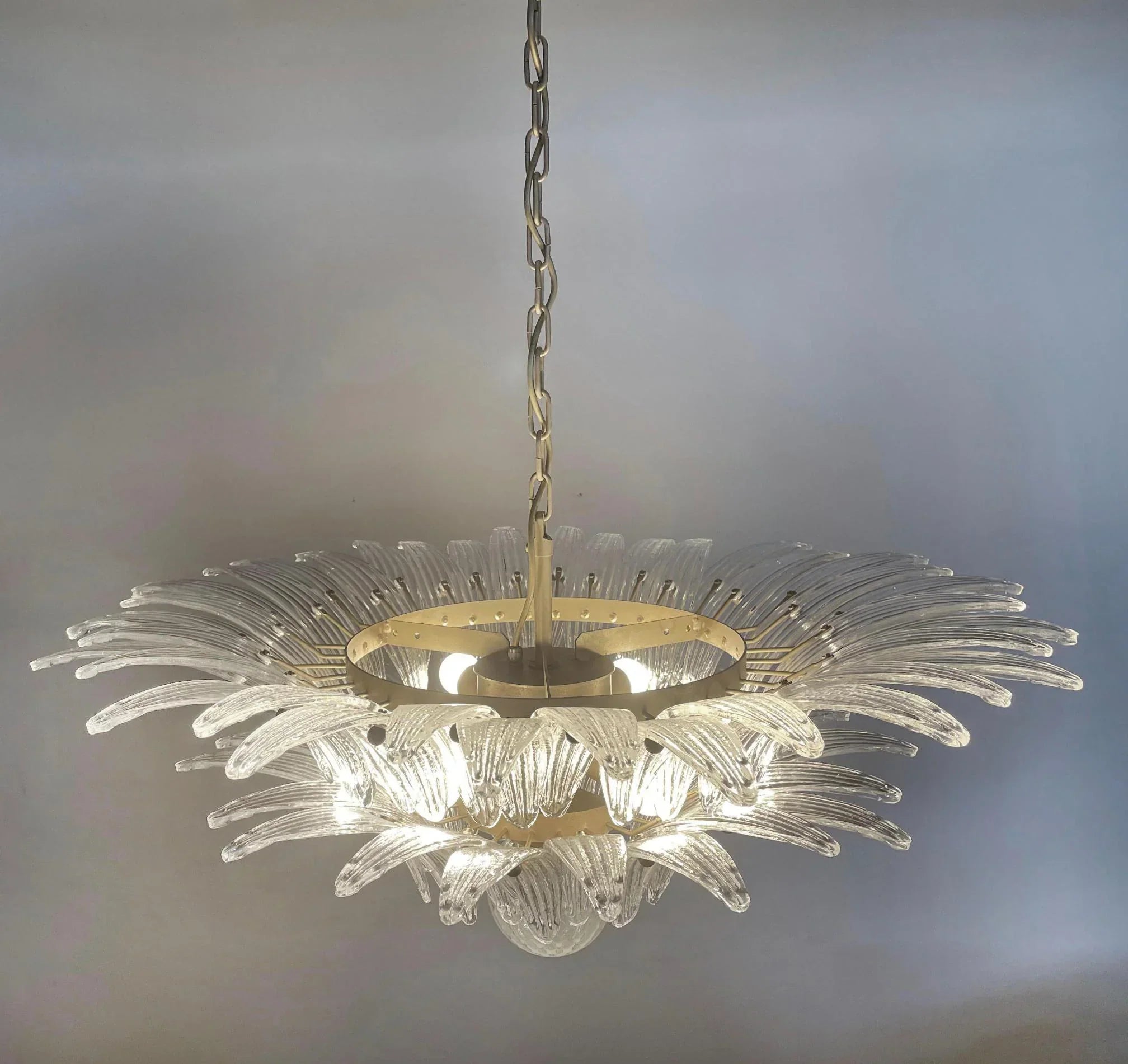 Murano Palmette Transparent Chandelier