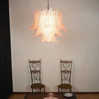 Murano Pink Ferns Glass Chandelier