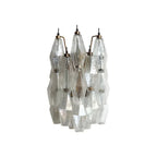 Murano Poliedri Transparent Glass Wall Sconces