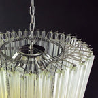 Murano Quadriedri Prisms Transparent Chandelier