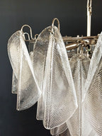 Murano Glass Leaves Transparent Chandelier