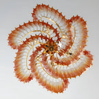 Murano Shaded Amber Prism Chandelier