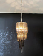 Murano Spiral Prisms Smoked Chandelier