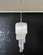 Murano Spiral Prisms Transparent Chandelier