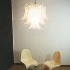 Murano Transparent Ferns Glass Chandelier