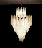 Murano Transparent Petals Glass Chandelier