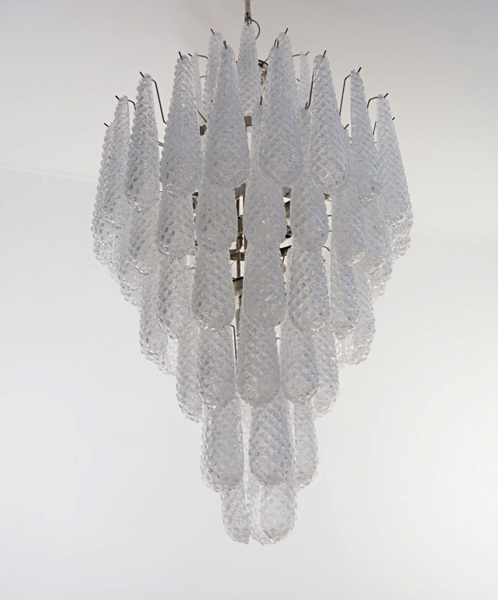 Murano Transparent Petals Glass Chandelier
