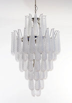 Murano Transparent Petals Glass Chandelier