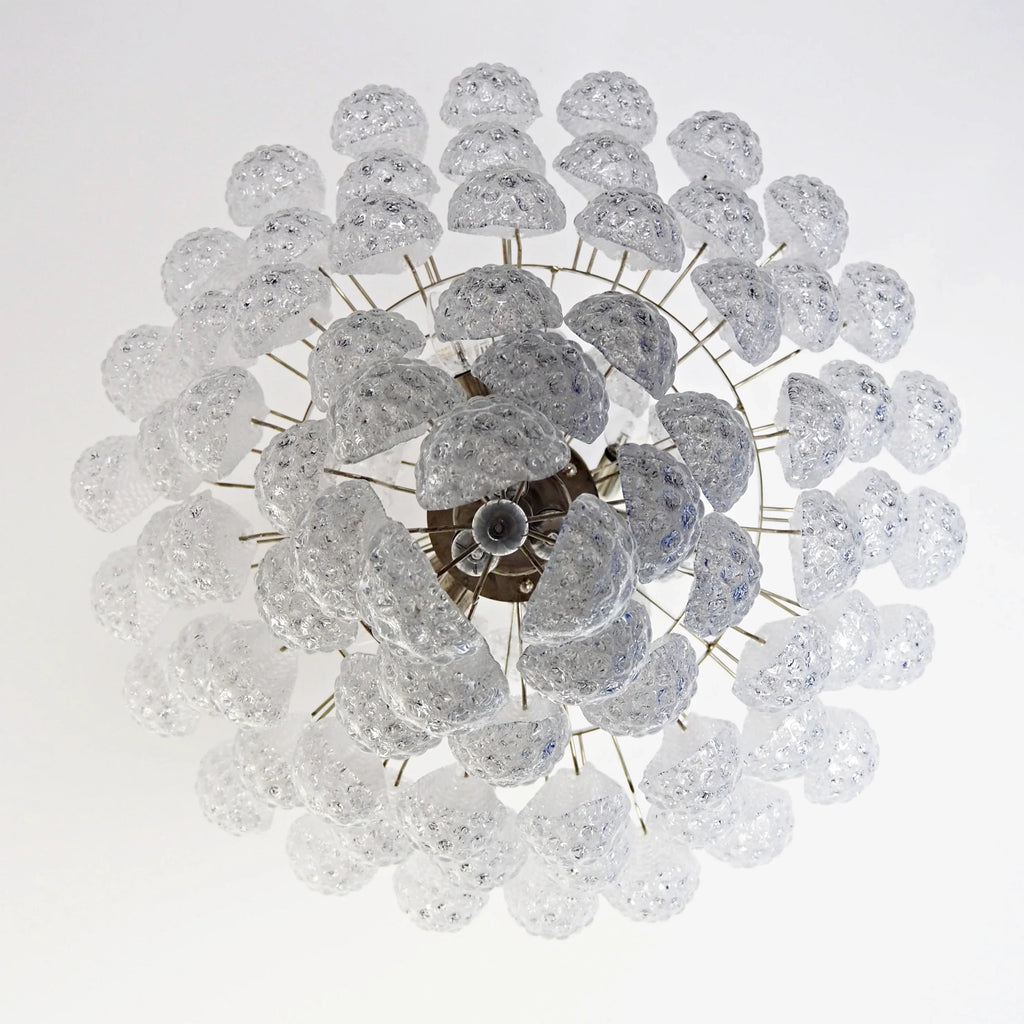 Murano Transparent Petals Glass Chandelier
