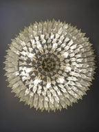 Murano Round Prisms Transparent Chandelier