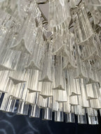Murano Round Prisms Transparent Chandelier